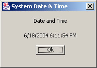 this figure shows the current system date and time of the computer, 192.168.0.89.