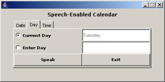 click to expand: this figure shows the day tab interface, which displays the current day and allows the end user to enter the required day.
