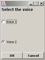 this figure shows the dialog box containing radio buttons, labels, and buttons.