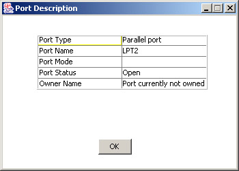 this figure shows the description of the selected port, which includes the type, name, mode, status and owner name of the port.