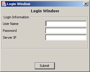 this figure shows the login window to log on to the connector application.