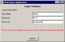 click to expand: this figure shows the login information specified by the end user.