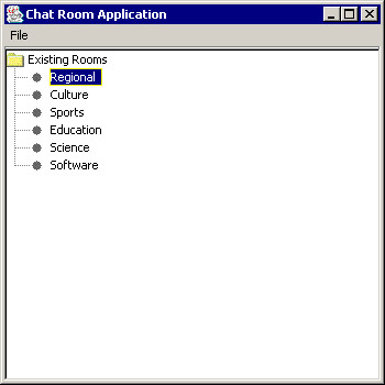 this figure shows the selected chat room to initiate a group chat.