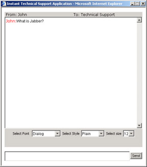 click to expand: this figure shows the technical query sent by an end user to the technical support executive.