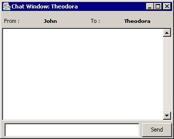 this figure shows the chat window of the contact list application.