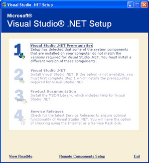 vs.net the year 2003 service pack