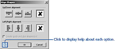 figure 1-16. when you choose a command that displays a dialog box, you can find out what each option does by clicking the help button.