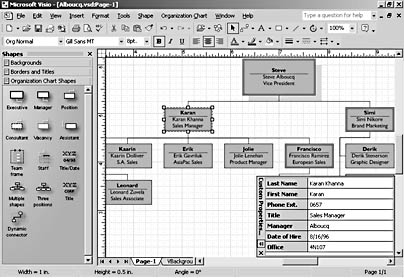 figure 6-1. many visio shapes include custom properties, which you can define to store valuable information with a drawing.