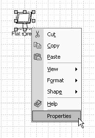 figure 6-7. when you right-click some shapes with custom properties, the properties command appears on their shortcut menus. not all shapes include this command