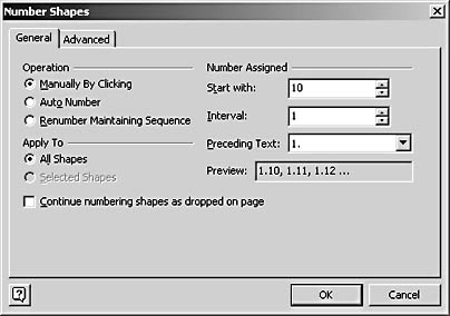 figure 14-10. with the number shapes command, you can number devices sequentially as you add them or after you add them.