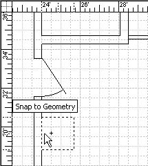 figure 17-6.screentips show you where to place shapes to snap to the underlying geometry of an imported dwg file 
