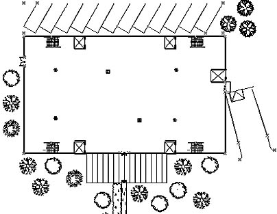 figure 18-27. this simple site plan includes parking spaces and landscaping.