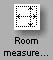 figure 18-28. when you drop the room measurements shape in a room, it sizes to fit the space and displays the word 'room' with the dimensions below. you can change the font of the measurements using the text tool, and you can delete or edit the word 'room.'