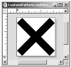 figure 23-11. to create a custom pattern you design the single element that will be repeated when the pattern is applied; in this case it is a simple × shape.