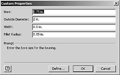 figure 27-2. some shapes display the custom properties dialog box when you add them to the page so that you can specify dimensions.
