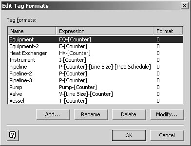 figure 27-29. to revise or create a tag format, use the edit tag formats command on the process engineering menu.