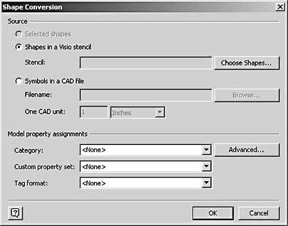 figure 27-32. you can convert shapes from other sources, including autocad files, to process engineering components with the shape conversion command.