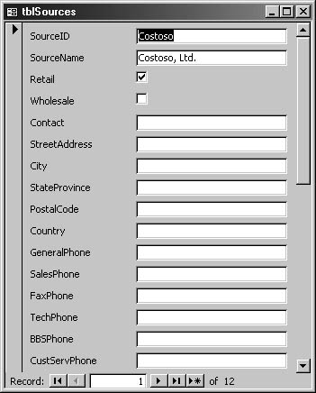 figure 5-12. this new form was created by using the autoform selection.