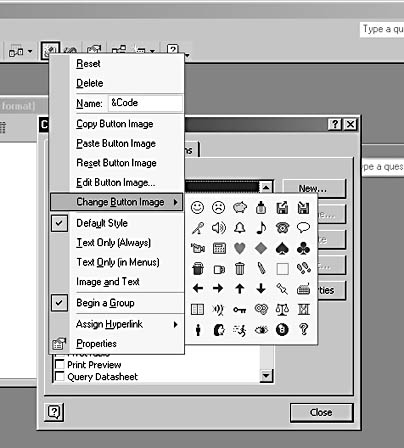 figure 13-28.select a new image for a toolbar button.