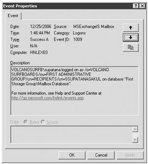 source msexchangepop3 event detection 2006