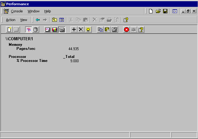 figure 5.3 display type options for system monitor