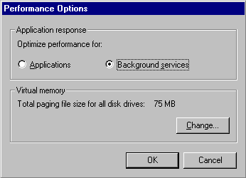 figure 7.20 performance options dialog box in system properties