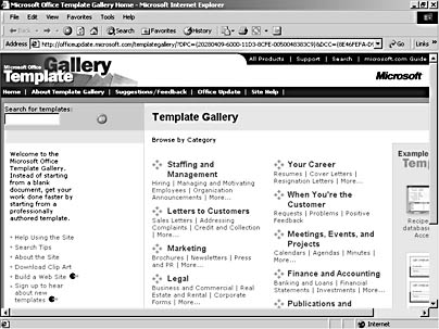 figure 2-5. the microsoft office template gallery provides free templates, arranged by category, that you can open in word and modify to suit your purposes.