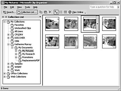 figure 14-7. you can drag a copy of an image to your favorites folder to keep a collection of files you use often.