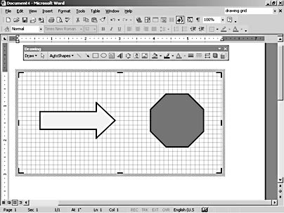 figure 16-27. you can use the drawing grid to help size and align objects accurately.