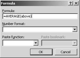 figure 18-20. you can create your own formulas in the formula dialog box.