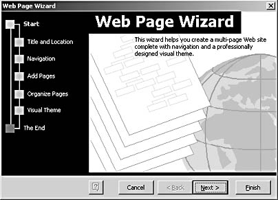 figure 22-9. wizards apply information you supply to create a document or set of documents.