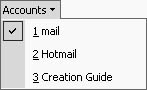 figure 30-4. the accounts drop-down list enables you to choose which account you want to use to send a message.