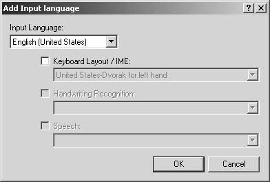 figure 37-3. add a keyboard layout using the add input language dialog box.