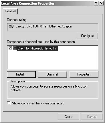 figure d-11. the local area connection properties dialog box lists the clients currently installed on your network.