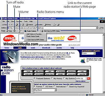 Listening to Internet Radio Programs | Running Microsoft Windows 2000  Professional