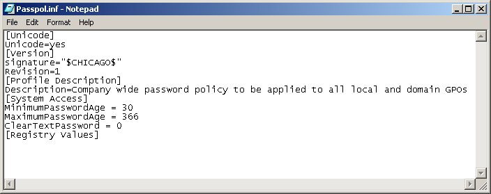 figure 3-15 viewing security templates as text in microsoft notepad