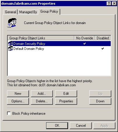 figure 4-12 the group policy tab