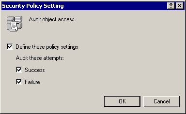 figure 4-14 defining the policy for object access