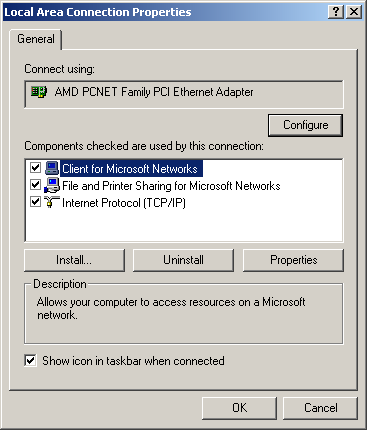 figure 10-2 the local area connection properties dialog box
