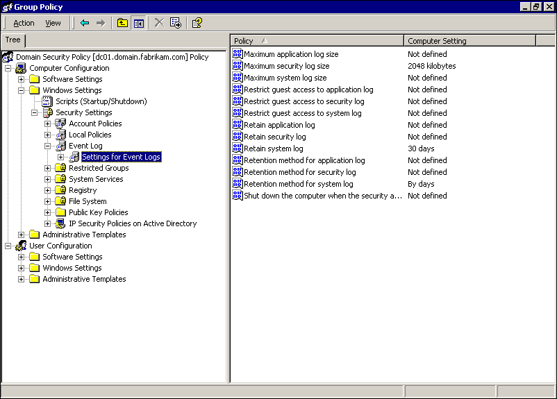 figure 13-9 group policy management console