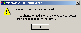 figure 14-4 the hotfix is now installed