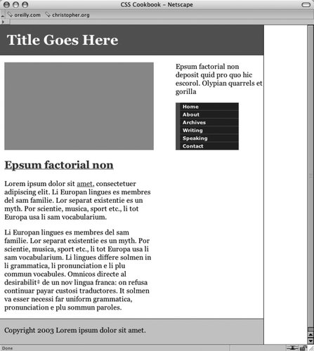 Recipe 9.3. Building a Two-Column Layout with Fixed-Width Columns | CSS ...