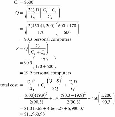 Example Problem Solutions | Introduction to Management Science (10th ...