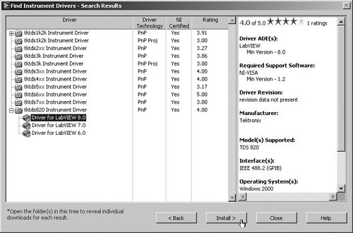 how to install labview instrument drivers