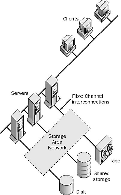 graphic s-20. storage area network (san).