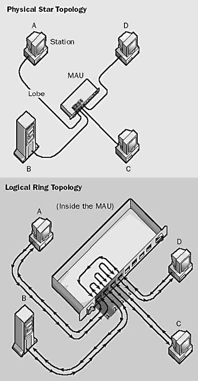 graphic t-8. token ring.