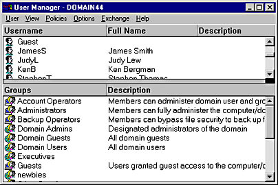 graphic u-6. user manager for domains.