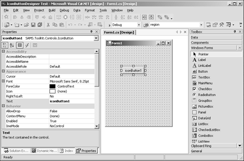 figure 3.4. the first phase of the iconbuttondesigner.