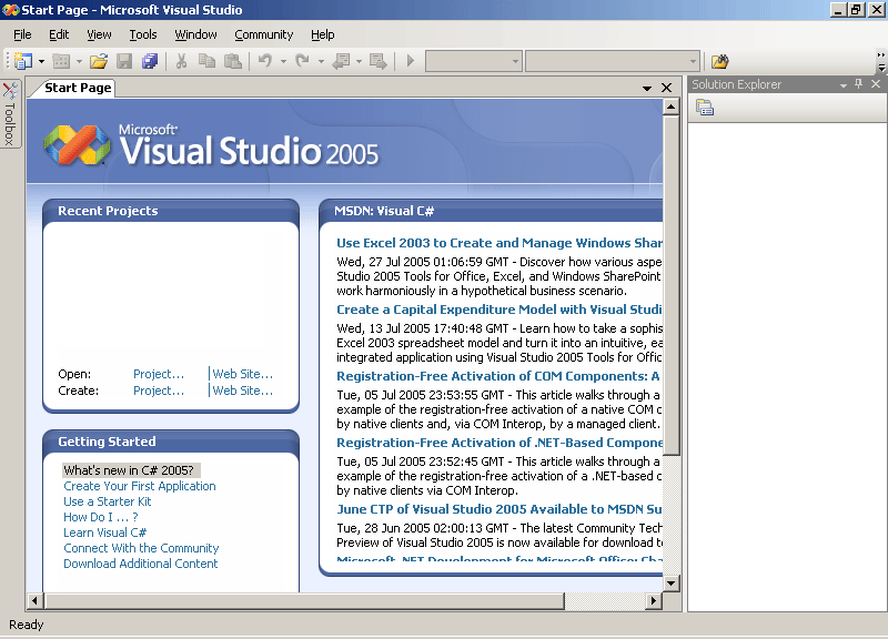 Beginning Programming with the Visual Studio 2005 Environment |  MicrosoftГ‚В® Visual C#Г‚В® 2005 Step by Step (Step By Step (Microsoft))