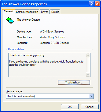 figure 15-3 device manager properties for the usb42 device.